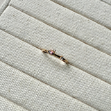 Pink Tourmaline & Diamond Ring 9k Gold Sample Size M