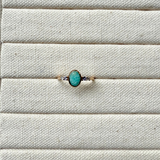 Amazonite, Tanzanite & Moonstone Ring 9k Gold Sample Size M