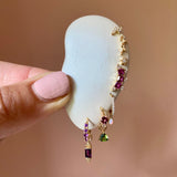 Green Tourmaline Trillion Earring Charm 9k Gold Sample
