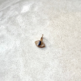 Sapphire & Diamond Eye Pendant 9k Gold Sample