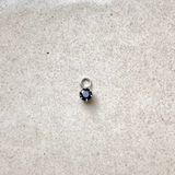 Sapphire Star Solitaire Charm Sterling Silver Sample