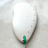 Green Onyx Huggie Hoop Earring Sterling Silver Sample