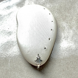 Labradorite Baguette & White Sapphire Huggie Hoop Earring Sterling Silver Sample