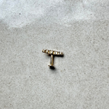 Diamond Graduated Curve Earring 9k Gold Sample