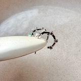 Gemstone Stone Organic Hoop Earring Sterling Silver Sample Pair