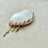 Emerald Rhombus Earring Charm 9k Gold Sample