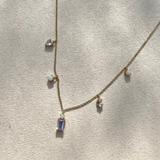 Gemstone Charm Necklace 9k Gold Sample