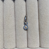 Citrine Birthstone Hoop Charm Earring Sterling Silver Sample