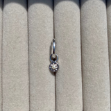 Pearl Birthstone Hoop Charm Earring Sterling Silver Sample