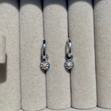 Opal Birthstone Hoop Earrings Sterling Silver Sample