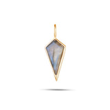 Labradorite Rhombus 9k gold white background