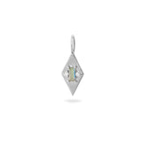 Labradorite & White Sapphire Pendant Sterling Silver