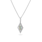 labradorite pendant on white background
