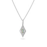 labradorite pendant on white background
