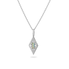 labradorite pendant on white background