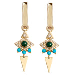 Evil Eye Hoop earring white background