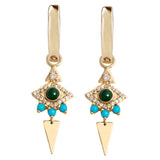 Evil Eye Hoop earring white background