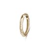 Medium Hammered Huggie Hoop Earring 9k Gold