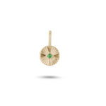 Mini Emerald Coin 9k Gold white background