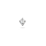 Moonstone Arrow Flat Back Earring 14k White Gold