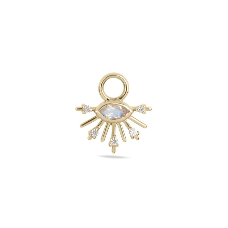 Moonstone Earring Charm solid 9k Gold