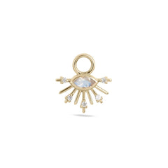 Sunburst Earring charm solid gold