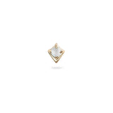 Moonstone Arrow Flat Back Earring 14k Gold
