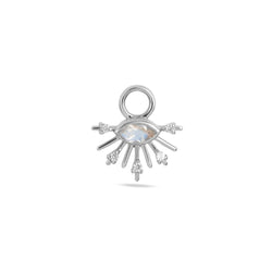 Moonstone sterling silver earring charm