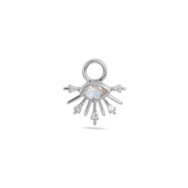 Moonstone sterling silver earring charm