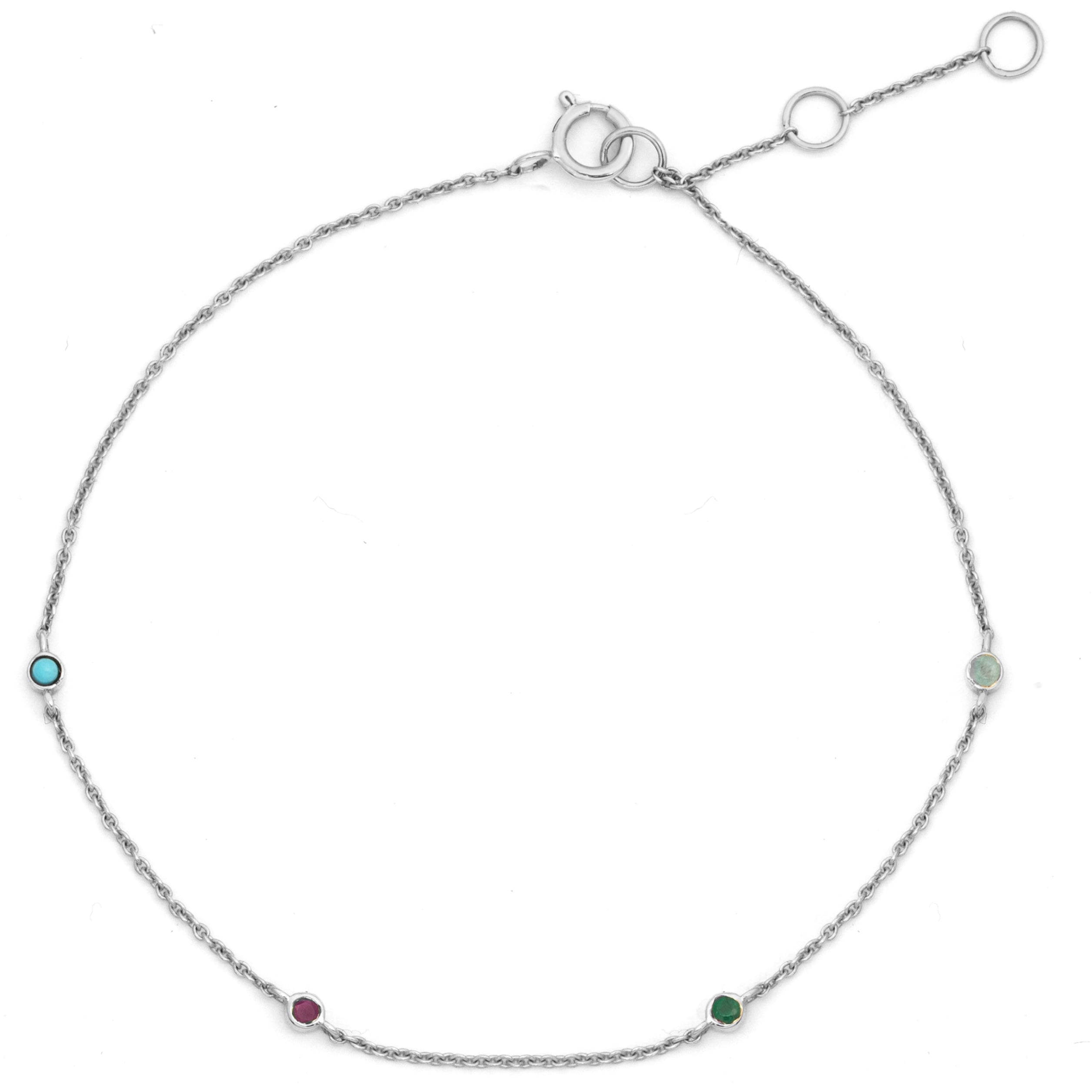 gemstone bracelet sterling silver