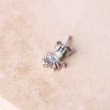 Opal, Moonstone & Sapphire Sunburst Stud Earring Sterling Silver Sample