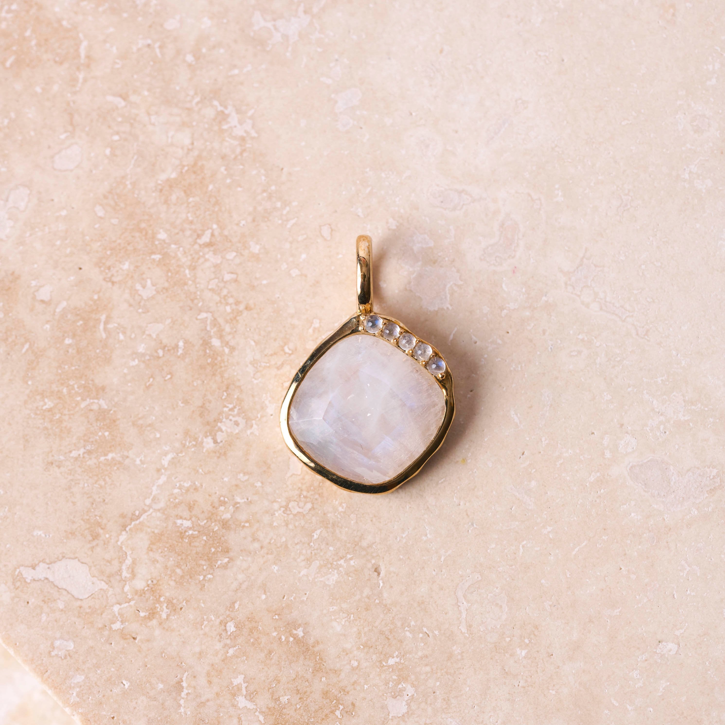 Grecian Moonstone Pendant 9k Gold Sample