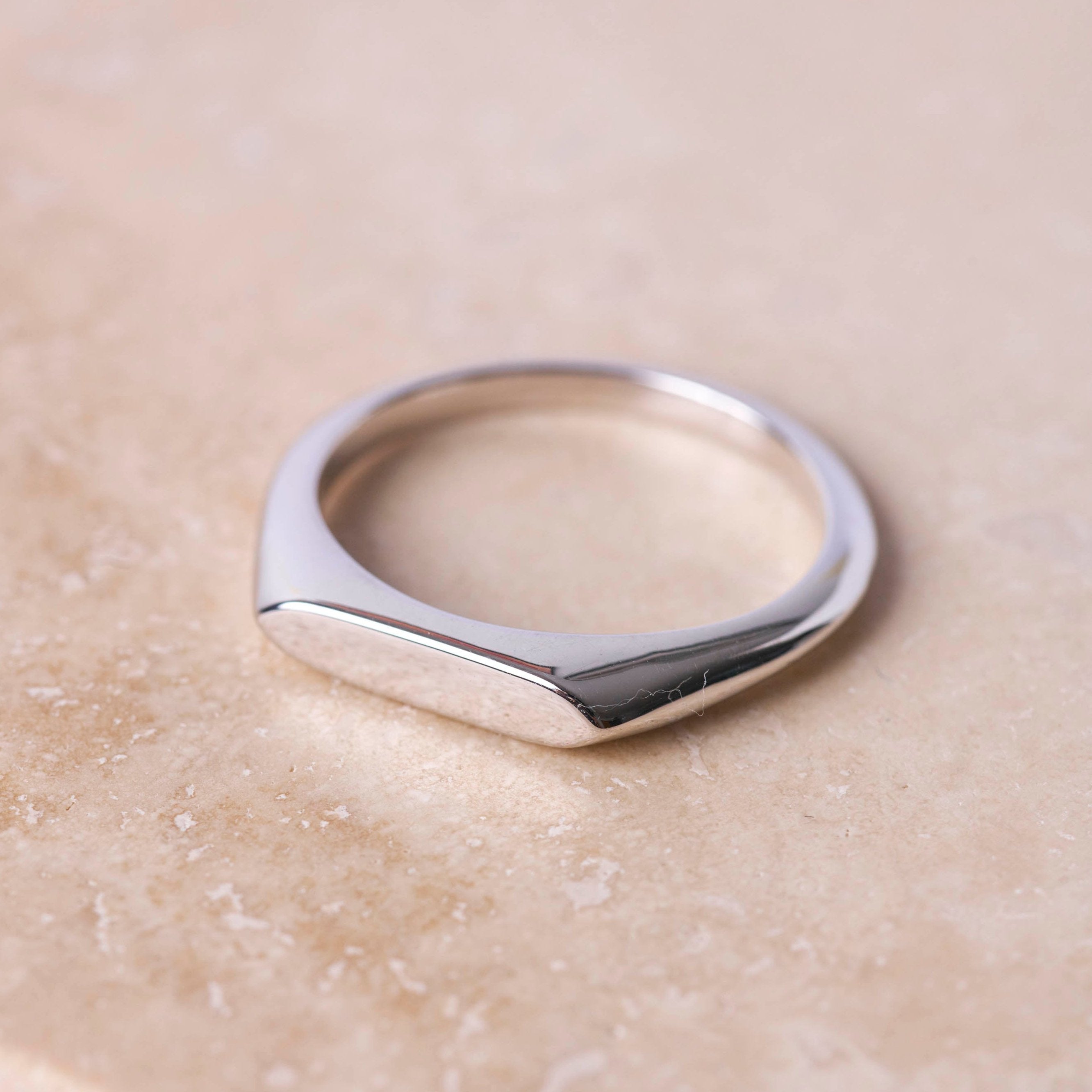 Signet Ring Sterling Silver Size M Sample