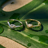 Raindrop Ring 9k Gold and silver raindrop ring