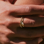 model wearing the Raindrop Ring 9k Gold