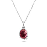 rhodolite garnet silver necklace