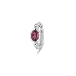 rhodolite huggie silver