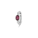 rhodolite huggie silver