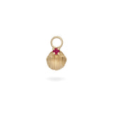 Ruby Turquoise hell Earring charm 9k Gold white background