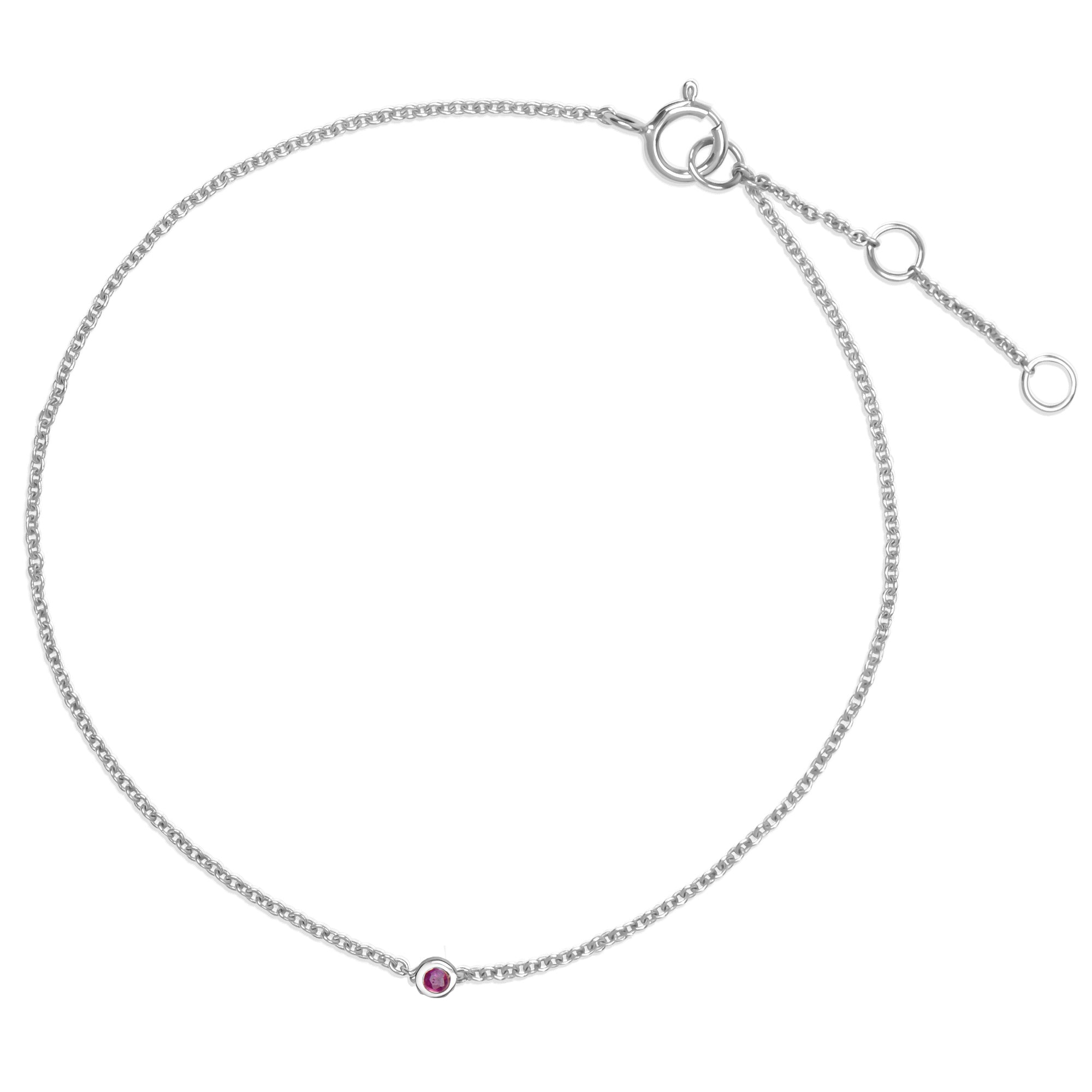 Personalised Birthstone Bracelet Sterling Silver