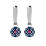 sapphire white gold hoops white background