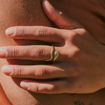 model wearing the Snake Ring 9k Gold
