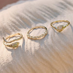 Snake Ring 9k Gold along with other solid gold rings
