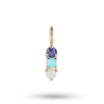 Trio Birthstone Pendant 9k Gold white background
