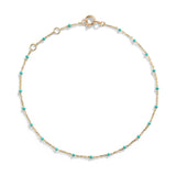 Turquoise Enamel Bracelet 9k Gold