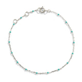 Turquoise Enamel Bracelet Sterling Silver