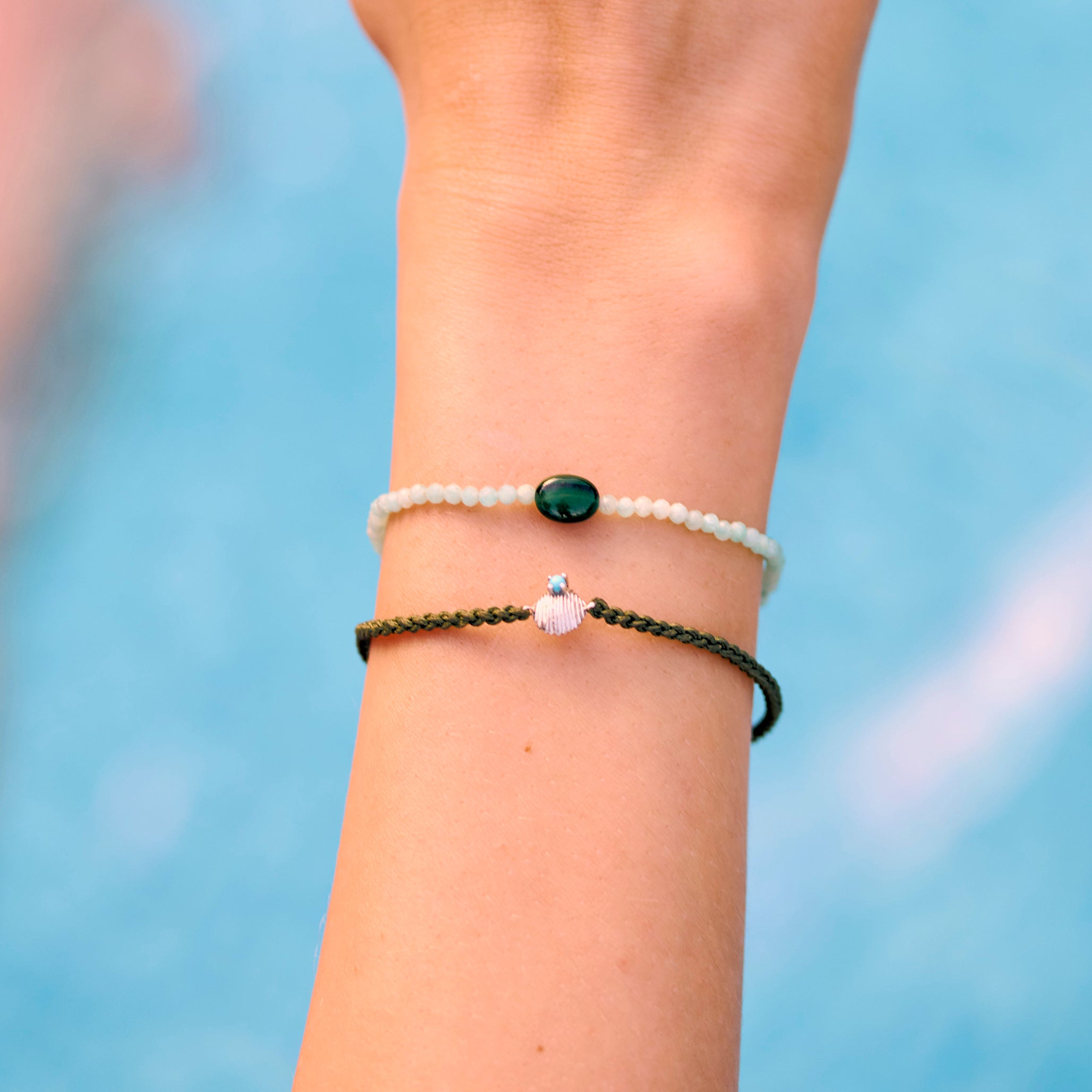 bracelets on model