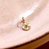 Mini Emerald Coin Pendant 9k Gold Sample