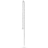 white gold diamond threader white background