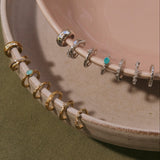 White Sapphire Celestial Ear Cuff Sterling Silver